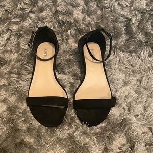 JustFab Heeled Sandal, Black